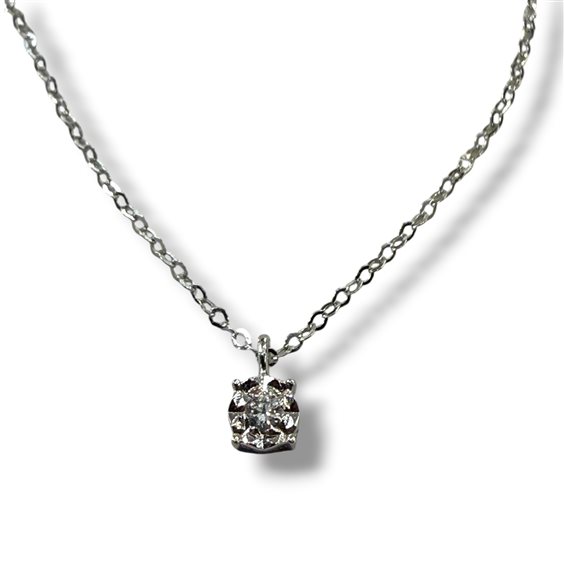 Collana Gianni Pace Donna in Oro bianco Diamante 0.03 Ct R1B - R1B